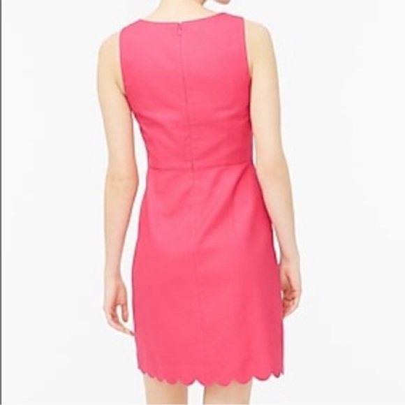J. Crew Scalloped Basketweave Square Neck Dress - Picture 8 of 9